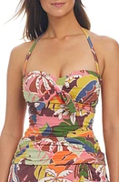 Rod Beattie Draped Bandini Tankini Top Multi at Nordstrom,