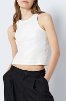 Noisy may Maya Glitter Rib Tank Aopsilver Lurex at Nordstrom,