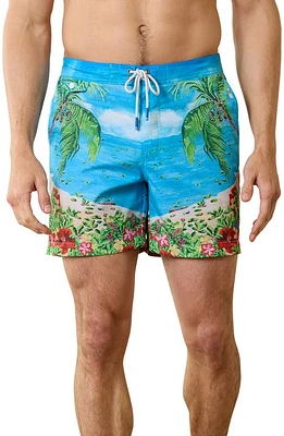 Tommy Bahama Rialto Coastal Comfort Board Shorts Summer Aqua at Nordstrom,