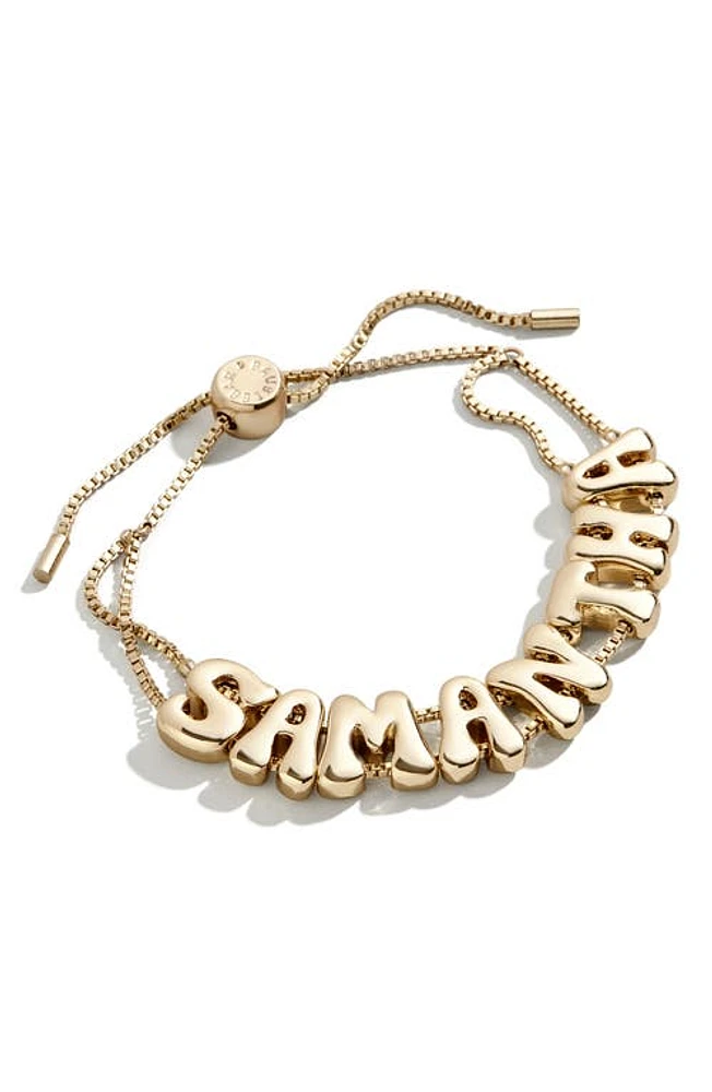 BaubleBar Bubble Custom Slider Bracelet in Gold at Nordstrom