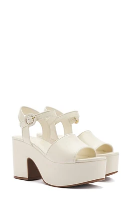 Larroudé Miso Ankle Strap Platform Sandal Natural at Nordstrom,