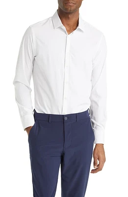 Mizzen+Main Leeward Solid Performance Button-Up Shirt White at Nordstrom,