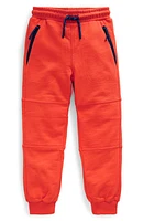 Mini Boden Kids' Reinforced Knee Slub Cotton Joggers Firecracker Red at Nordstrom,