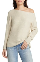 Treasure & Bond Rib Boat Neck Sweater Beige Oatmeal Med Heather at Nordstrom,