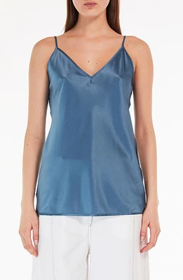 Max Mara Leisure Lucca V-Neck Stretch Silk Camisole Sky Blue at Nordstrom,