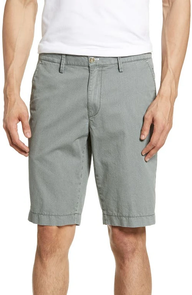 Brax Regular Fit Belleville Diamond Weave Bermuda Shorts in Khaki at Nordstrom, Size 32R