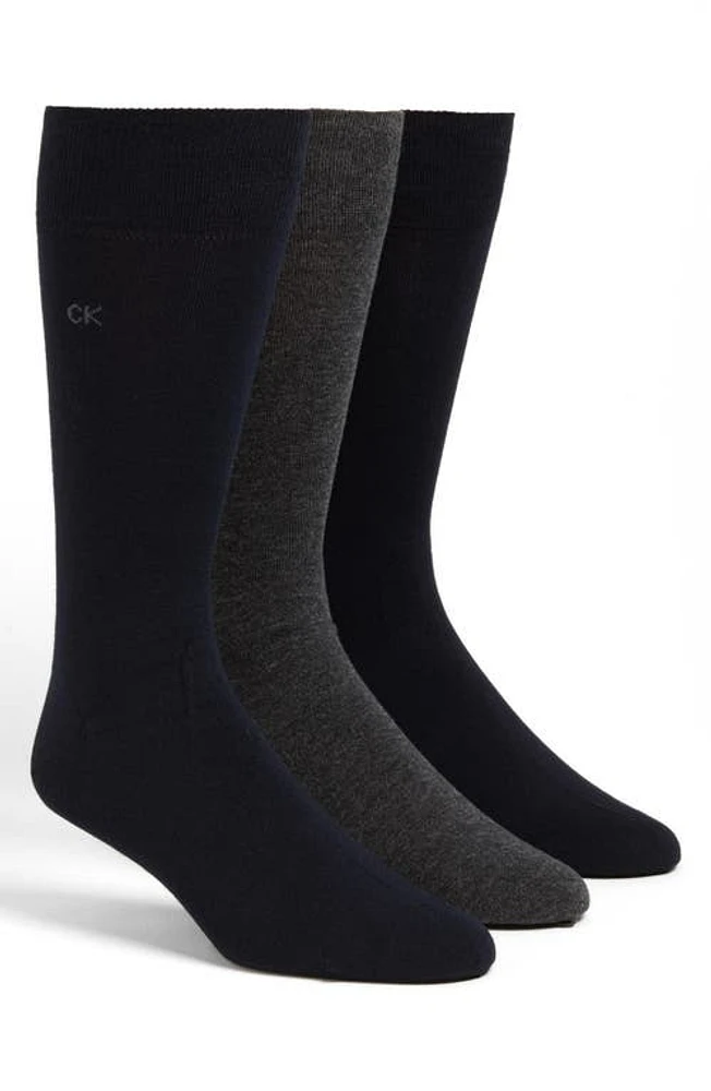 Calvin Klein Assorted 3-Pack Socks in Assorted Blue at Nordstrom