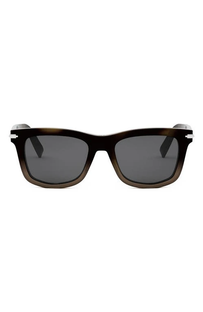 'DiorBlackSuit S11I 53mm Geometric Sunglasses in Havana/Other /Smoke at Nordstrom