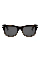 'DiorBlackSuit S11I 53mm Geometric Sunglasses in Havana/Other /Smoke at Nordstrom