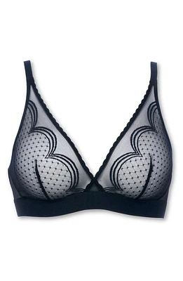 Huit Florence Lace & Mesh Bralette Black at Nordstrom,