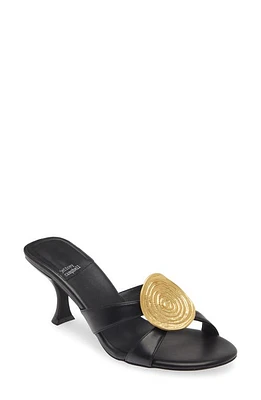 Jeffrey Campbell Alcmene Slide Sandal Black Gold at Nordstrom,