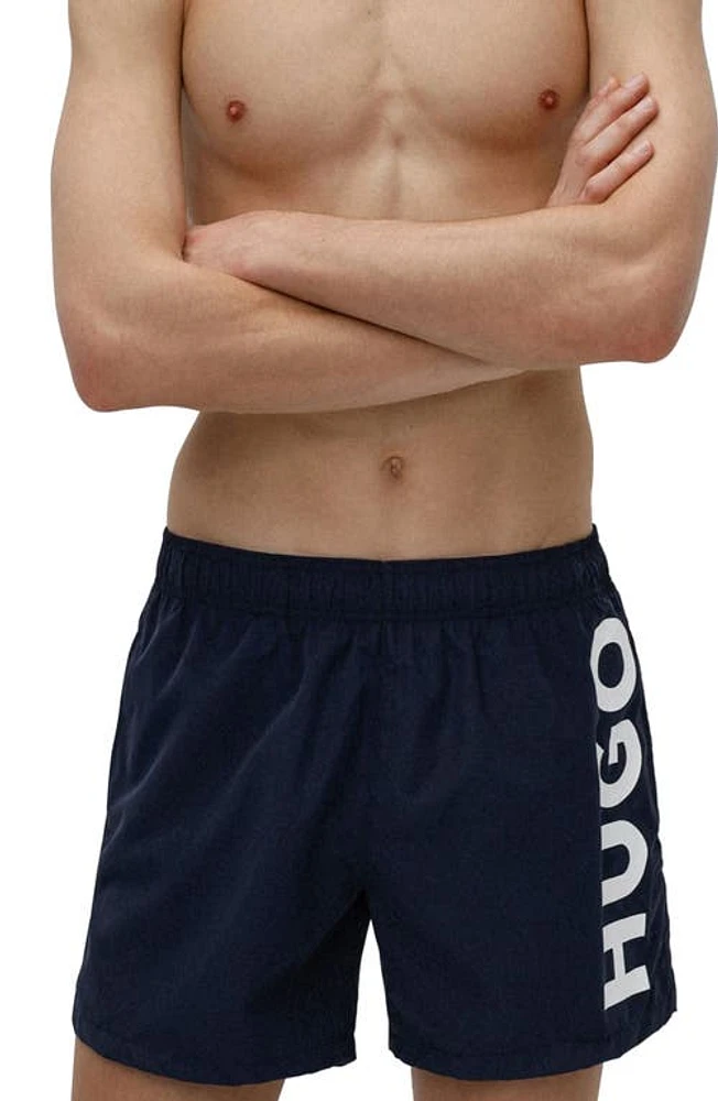 BOSS Abas Swim Trunks Dark Blue at Nordstrom,