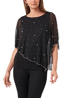 Chaus Beaded Overlay Jersey Top Black at Nordstrom,