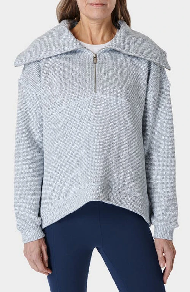 Sweaty Betty Restful Bouclé Half Zip Pullover at Nordstrom,