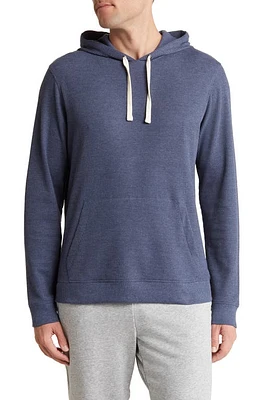 Rhone Waffle Knit Cotton Blend Hoodie Navy Heather at Nordstrom,