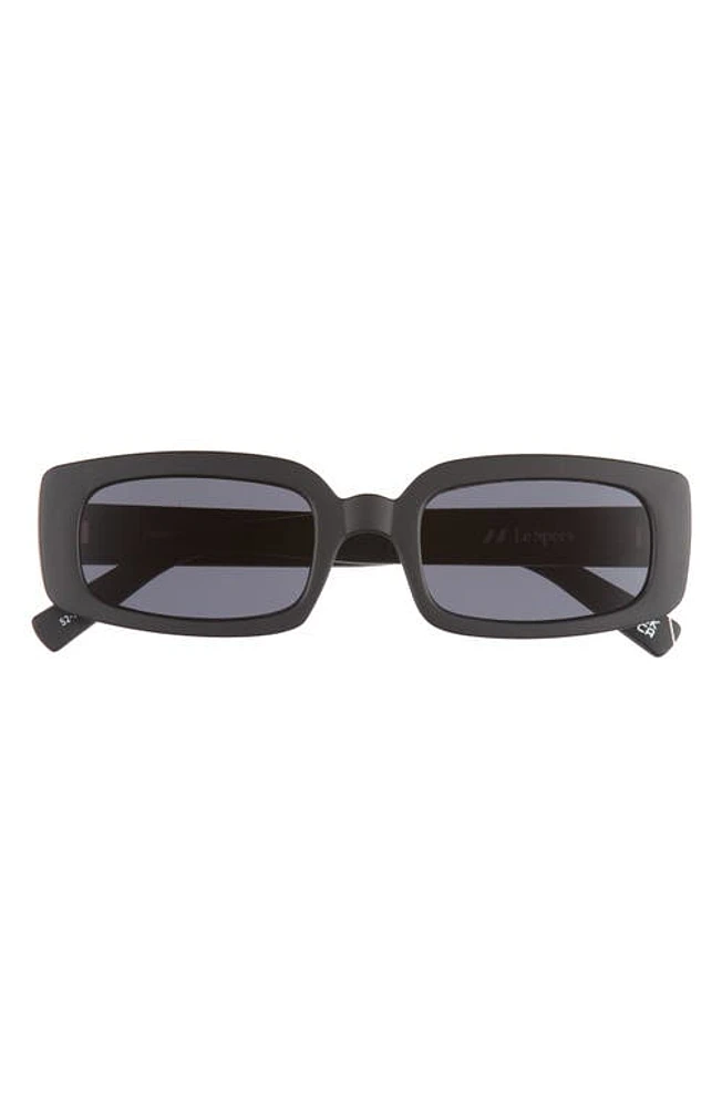 Le Specs Dynamite 52mm Rectangular Sunglasses in Matte Black at Nordstrom