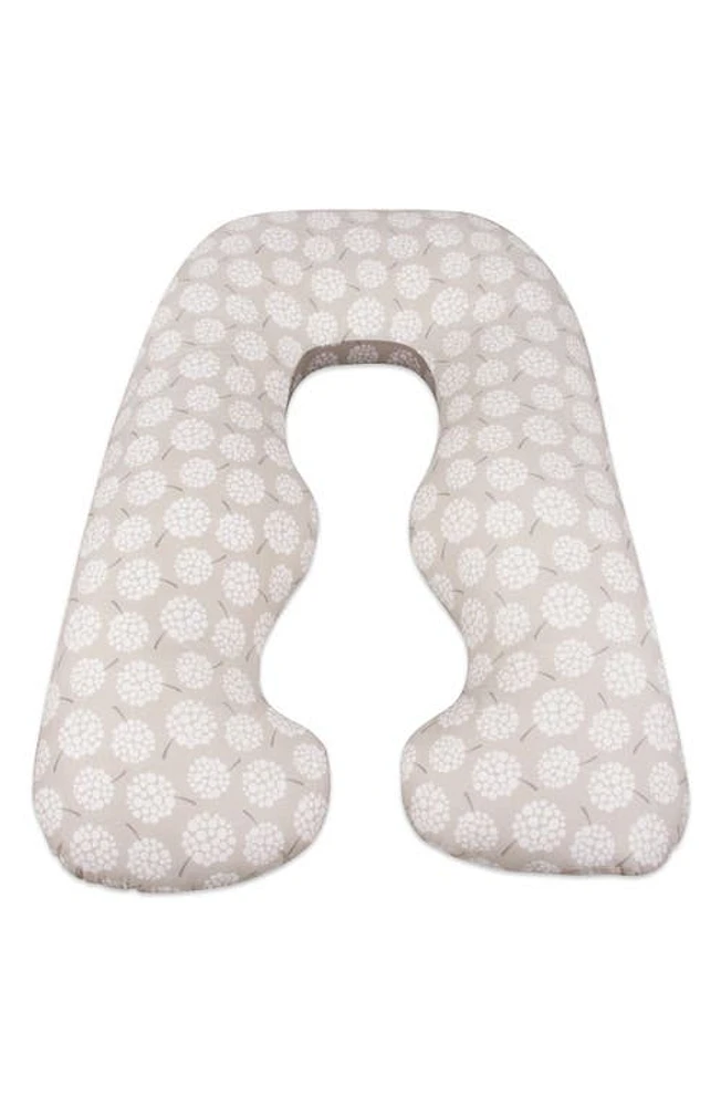 Leachco Back 'N Belly Chic Contoured Pregnancy Support Pillow in Dandelion/Taupe at Nordstrom