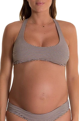 Pez D'Or Olivia Stripe Maternity Bikini Top in Multicolor at Nordstrom, Size X-Large