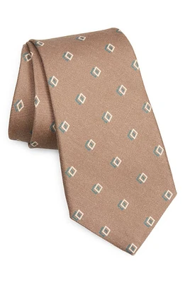 Ralph Lauren Purple Label Neat Cashmere & Silk Tie in Dark Taupe at Nordstrom