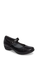 Dansko Fawna Mary Jane Flat Black Milled Nappa Leather at Nordstrom,