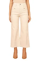 Petal & Pup Georgette High Waist Bootcut Pants Beige at Nordstrom,