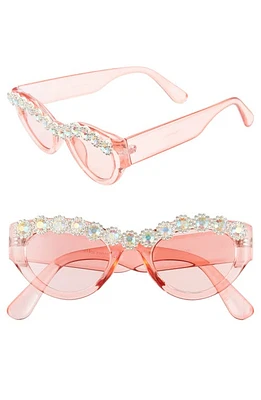 Rad + Refined 50mm Chunky Crystal Embellished Sunglasses in /Crystal at Nordstrom