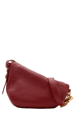 burberry Small Knight Asymmetric Leather Shoulder Bag in Ruby at Nordstrom