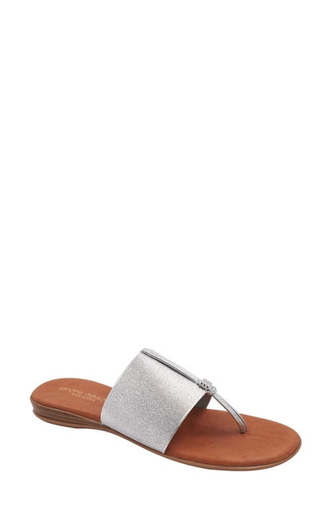 André Assous Nice Featherweights Slide Sandal Silver at Nordstrom,