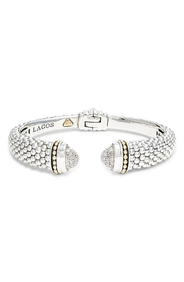 LAGOS Caviar Diamond Cuff in Silver at Nordstrom