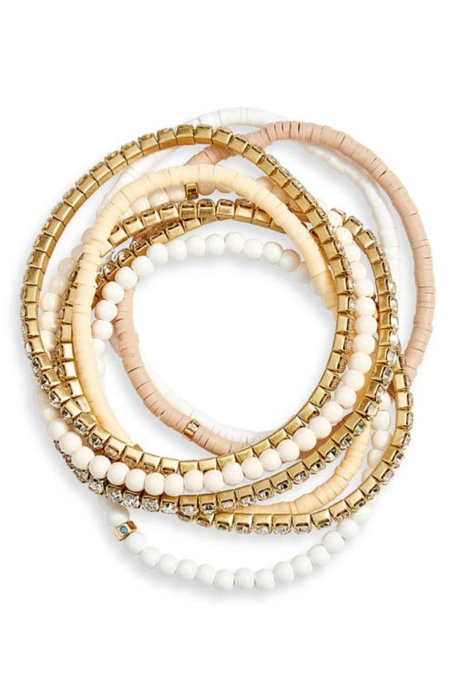 ROXANNE ASSOULIN Flashdance Set of 8 Bracelets in Cream Multi at Nordstrom