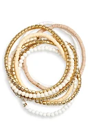 ROXANNE ASSOULIN Flashdance Set of 8 Bracelets in Cream Multi at Nordstrom