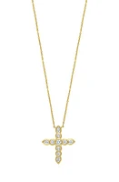 Bony Levy Monaco Diamond Cross Pendant Necklace in 18K Yellow Gold at Nordstrom