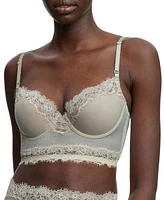 Skarlett Blue Entice Longline Lightly Lined Bra in Frosted Jade/nylon at Nordstrom