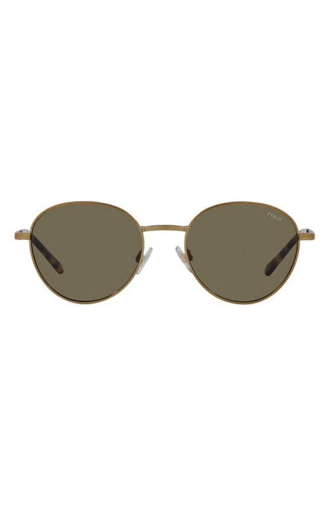 Polo Ralph Lauren 51mm Round Sunglasses in Brown at Nordstrom