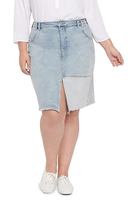 NYDJ Frayed Denim Pencil Skirt in Distructed Radiance Base at Nordstrom, Size 14W