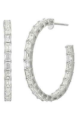 Bony Levy Gatsby Diamond Inside Out Hoop Earrings in 18K White Gold at Nordstrom