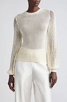 Zimmermann Natura Open Stitch Sweater Cream at Nordstrom,