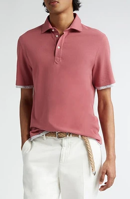 Brunello Cucinelli Cotton Piqué Polo Chiaro at Nordstrom,