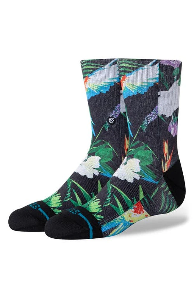 Stance Kids' Bird Cage Crew Socks in Black at Nordstrom, Size Large