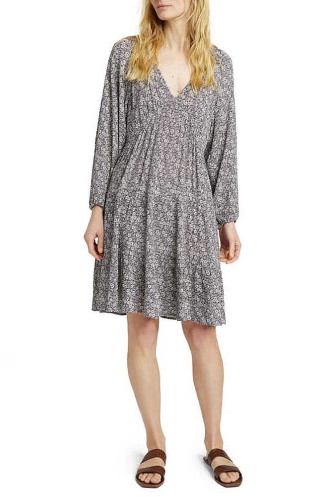 Faherty Sirene Floral Long Sleeve Dress Navy Ditsy at Nordstrom,