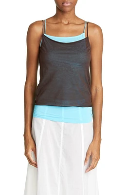 Paloma Wool Drakis Delicate Asymmetric Two-Piece Tank Top Set in Cyan at Nordstrom, Size Large