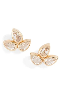 Anzie Bouquet Fleur de Lis Stud Earrings in Clear Topaz at Nordstrom