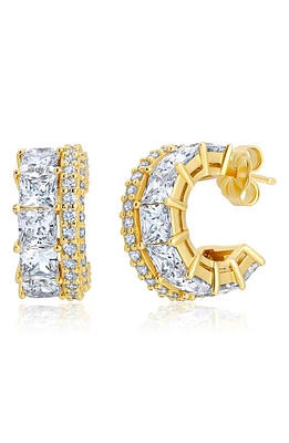 Crislu Cubic Zirconia Huggie Hoop Earrings in Gold at Nordstrom