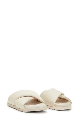 AllSaints Saki Crisscross Slide Sandal Chalk White at Nordstrom,