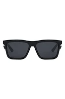 'DiorB27 S1I 56mm Rectangular Sunglasses in Shiny Black /Smoke at Nordstrom