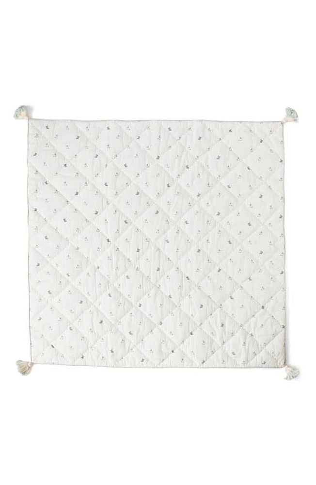 Pehr Quilted Nursery Blanket in Bunny/Pastel Blue at Nordstrom