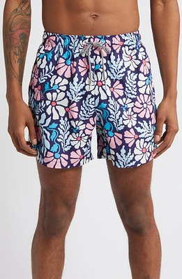 Boardies Mellow Mid Length Swim Trunks Blue at Nordstrom,