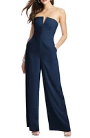 Dessy Collection Strapless Crepe Jumpsuit at Nordstrom,