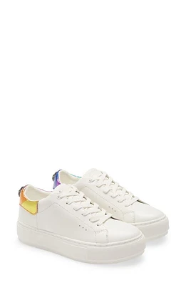 Kurt Geiger London Rainbow Shop Laney Eagle Sneaker White/Multi Color Leather at Nordstrom,