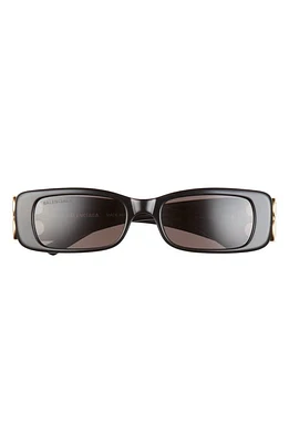 Balenciaga 51mm Rectangular Sunglasses in Black at Nordstrom